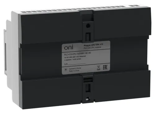 Модуль ЦПУ ПЛК 410 14 DI 8 RO 220В AC с Ethernet портом с экраном ONI PLC-410-CPU-14D08R-1AC-00 фото 8