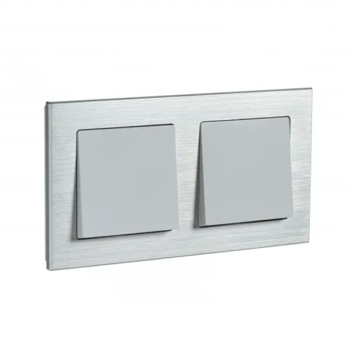 Рамка 2-м AtlasDesign Nature метал. серебр. SE ATN312102 фото 3