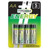 Элемент питания алкалиновый AA/LR6 LR6-4BL Eco (блист.4шт) Трофи Б0017046