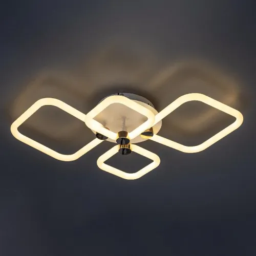 Люстра светодиодная OTTIMO Алиса 102Вт 2700К+6400К/4200К/6400К+2700К 720х425х130мм 46кв.м ДУ диммир. бел./зел. Ritter 51616 7 фото 8