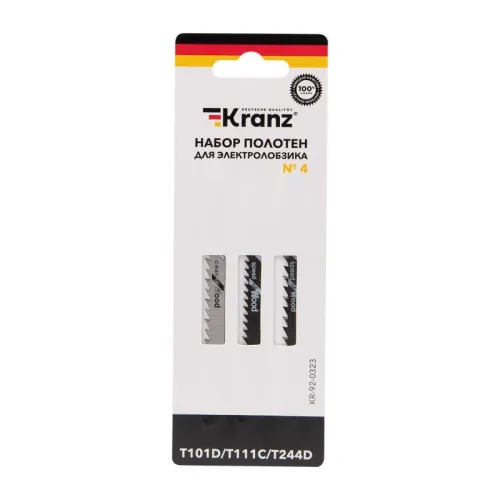 Набор полотен для электролобзика № 4 T101D/T111C/T244D 3шт Kranz KR-92-0323 фото 3