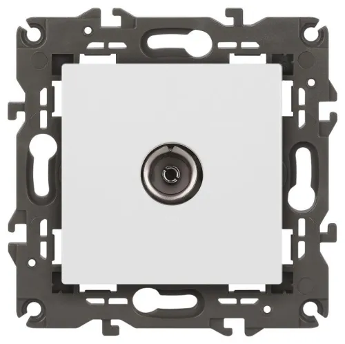 Розетка телевизионная одиночная TV 1мод. Elegance 14-3101-01 IP20 бел. Эра Б0034290