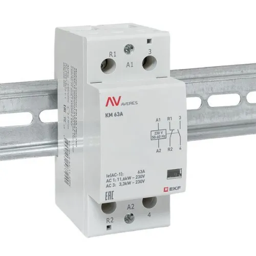 Контактор модульный КМ 63А 1NC+1NO 230В AC (2 мод.) AVERES EKF km-av-2-63-11-230V фото 8