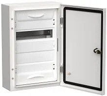 Корпус металлический ЩРн-24 (1х24) 460х310х140 IP54 бел. (одна дверь) TITAN 5 IEK TI5-50-N-024-54