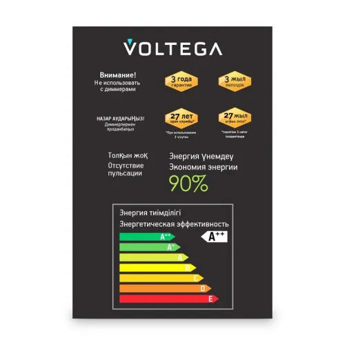 Лампа светодиодная филаментная Loft 271 G125 4Вт 2500К E27 Voltega 8555 фото 5