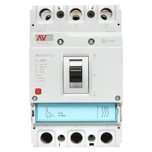 Выключатель автоматический 200А 80кА AV POWER-2/3 TR AVERES EKF mccb-23-200H-TR-av фото 5
