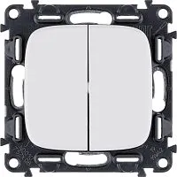 Переключатель 2-кл. СП Valena Allure 10А IP20 250В с лицев. панелью безвинтов. зажимы механизм бел. Leg 752708