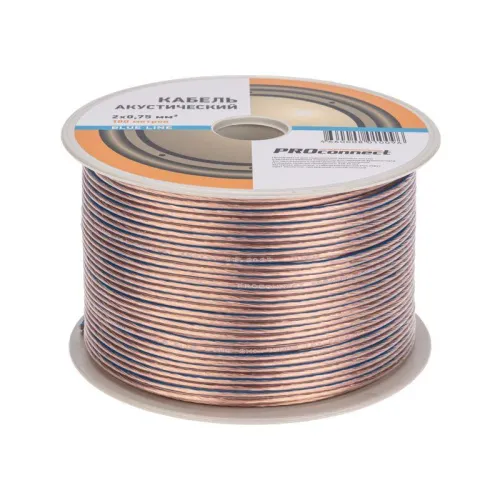 Кабель Stereo 2х0.75 BLUE LINE бухта (м) PROCONNECT 01-6204-6 фото 3