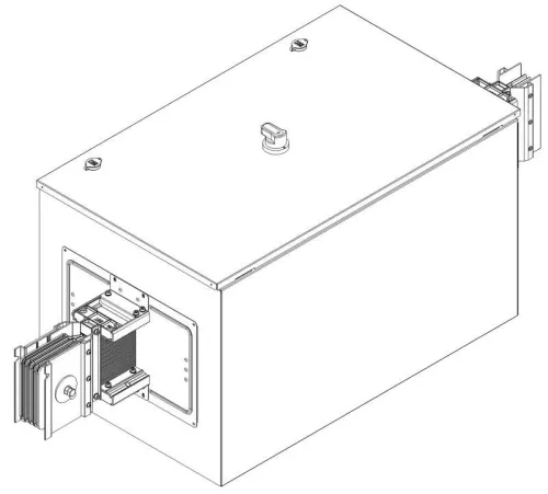 Секция центральная разрыва линии 1600А Al 3L+N+PER НК IP55 тран. IEK LB-1600A4-25-F-GG