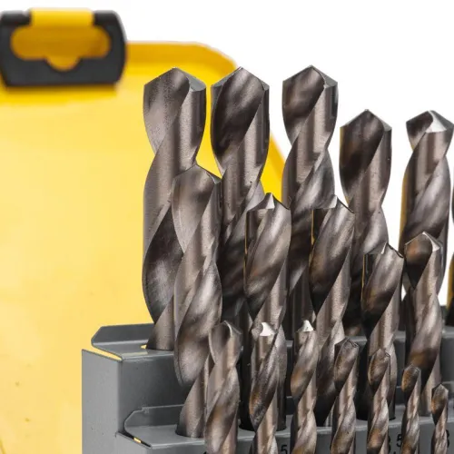 Набор сверл по металлу 1-13мм (через 0.5мм) HSS цилиндрический хвостовик метал. кейс 25шт Kranz KR-91-0637 фото 4