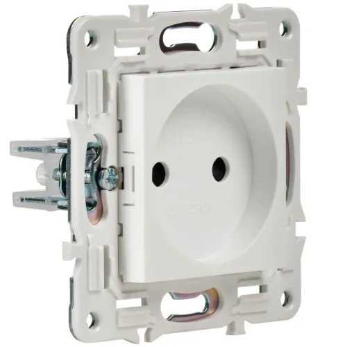 Розетка SKANDY 10А без заземл. без защ. шторок SK-R02W арктич. бел. IEK SK-R10-10-K01 фото 5
