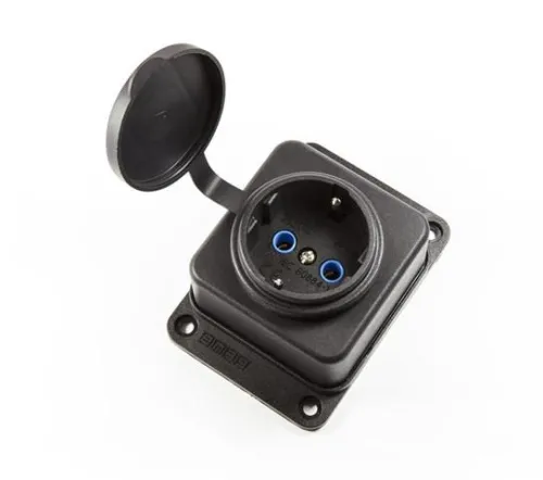 Розетка р резиновом корпусе EMAS EKS116PG1 фото 2