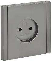 Розетка 1-м СП FORTE&PIANO FP517 10А без заземл. защ. шторки винт. крепл. сталь IEK FP-R13-10-K46
