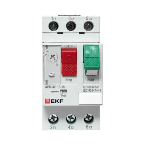 Выключатель автоматический для защиты двигателя АПД-32 13-18А EKF apd-me-18 фото 9