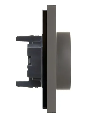 Розетка 2-м СП FORTE&PIANO FP324 16А с заземл. без защ. шторок безвинт. крепл. сер. IEK FP-R21-16-1-K03 фото 4