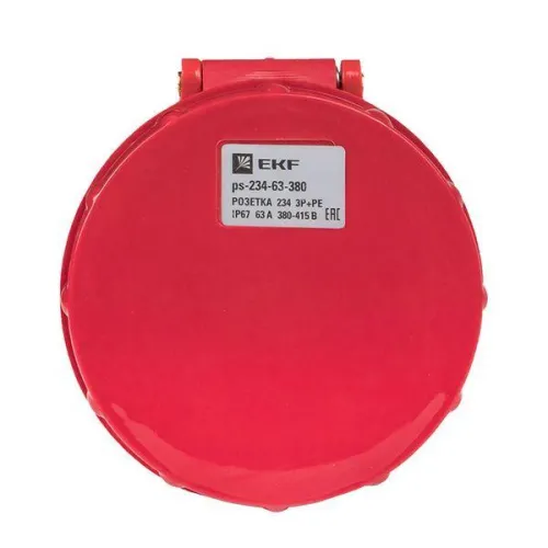 Розетка кабельная 63А 380В 3P+РЕ IP67 (234) EKF ps-234-63-380 фото 7