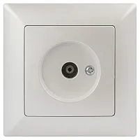 Розетка телевизионная одиночная TV СП Solo 4-301-06 IP20 перламутр Intro Б0053992