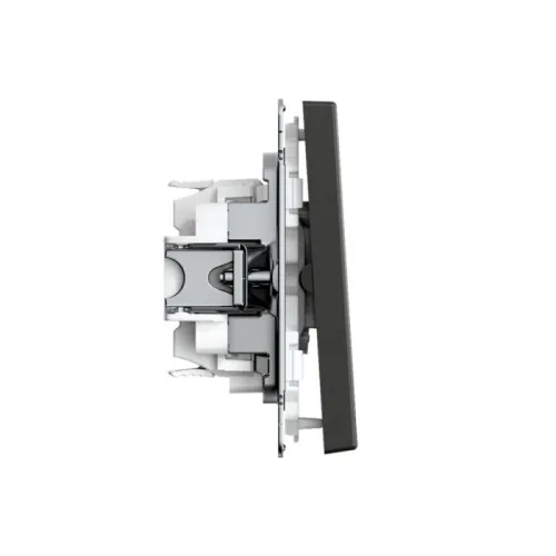 Выключатель кнопочный 2-кл. ArtGallery 10AX быстрозажим. клем. механизм базальт SE GAL001417S фото 5