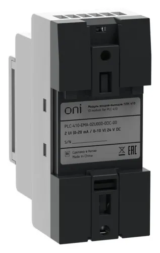 Модуль входов выходов ПЛК 410 2 UI (0-20мА/0-10В) 24В DC ONI PLC-410-EMA-02U000-0DC-00 фото 8