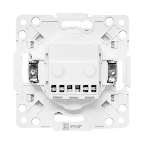 Розетка 1-м СП Стокгольм 16А с заземл. защ. шторки винтов. клеммы механизм бел. PROxima EKF EYR16-028-20 фото 5