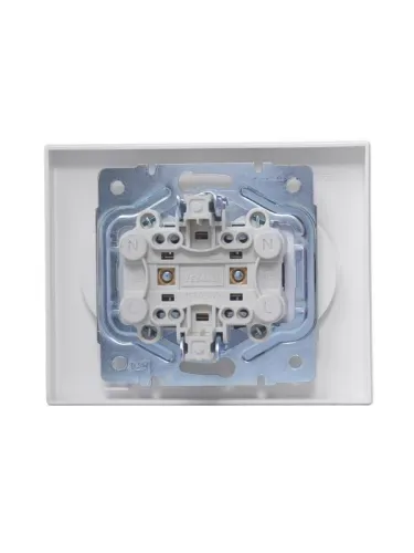 Розетка 2-м СП VESNA без заземл. ПБТ бел. LEZARD 742-0200-128B фото 5