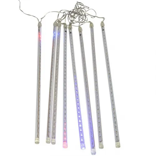 Гирлянда светодиодная "Тающая сосульки" 3.5м 8 сосулек х50см шаг 40см 8х30LED мультиколор 3.6Вт 220В IP20 с трансф. провод черн. Neon-Night 256-319-6 фото 6