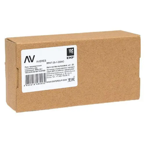 Реле промежуточное с кнопкой и мех. индикацией RPAt 25/1 12А 230В AC AVERES EKF rpat-25-1-230AC фото 7