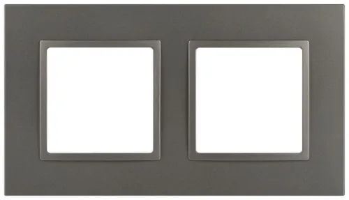 Рамка 2-м Elegance 14-5012-16 Classic для розеток и выключателей титан Эра Б0065825