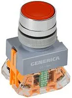 Кнопка D7-11BN d22мм 1НО+1НЗ красн. GENERICA BBT50-11BN-3-22-K04-G
