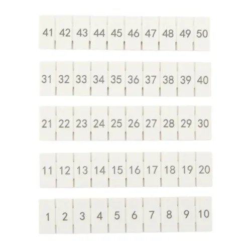 Маркировка для клемм 2.5 UT 1-50 (уп.100шт) EKF scr-ut-mrk-2.5-1-50 фото 2