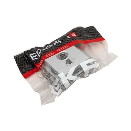 Розетка телевизионная + компьютерная СП Эпика TV + RJ45 кат.5 механизм алюм. EKF UP1-SOA-TV+RJ фото 8