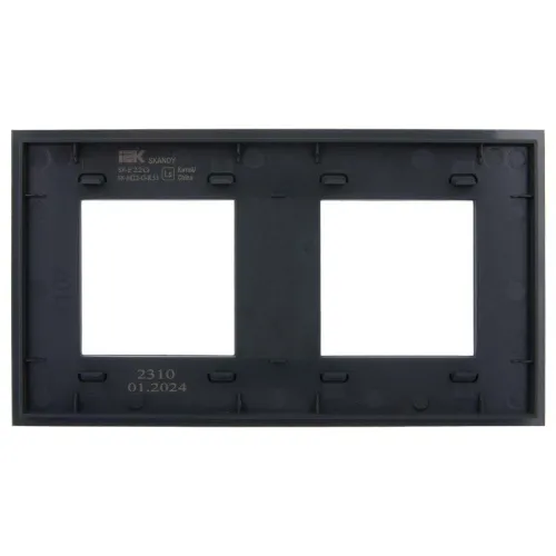 Рамка 2-м SKANDY SK-F22G стекло графит IEK SK-M22-G-K53 фото 4