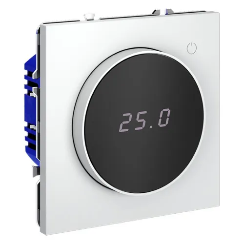 Терморегулятор электронный S70 с индикацией и датчиком для теплого пола механизм бел. матов. Voltum VLS070102 фото 2