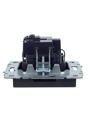 Розетка 1-м СП BRITE РС14-1-0-БрГ 16А с заземл. защ. шторки механизм графит IEK BR-R14-16-K53 фото 5