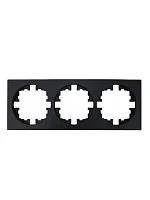 Рамка 3-м OSEN горизонт. квадрат черн. бархат LEZARD 743-4200-148