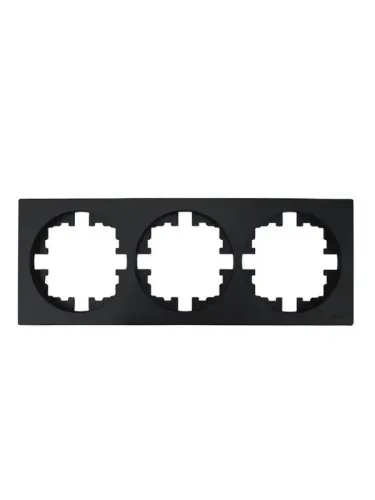 Рамка 3-м OSEN горизонт. квадрат черн. бархат LEZARD 743-4200-148