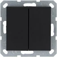 Выключатель 2-кл. 10А IP20 механизм черн. матовый soft touch Jasmart G3023PB