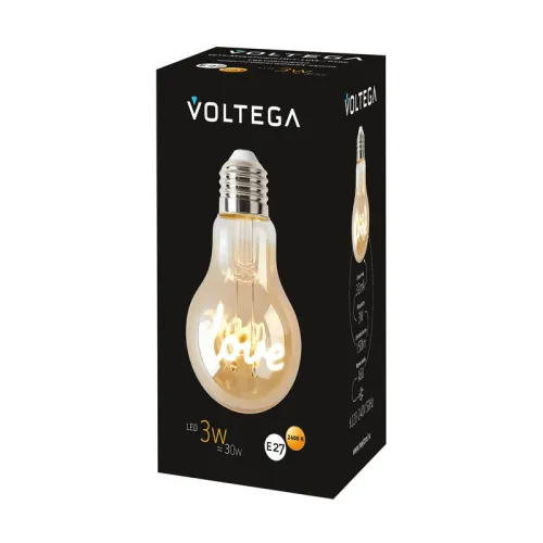Лампа светодиодная филаментная Loft 271 A60 3Вт 2400К E27 Voltega 8580 фото 8