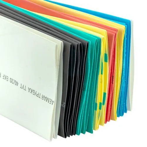 Набор трубок термоусадочных ТУТ нг тонкостен. 40/20 (7 цветов по 3шт 100мм) EKF tut-n-40 фото 3