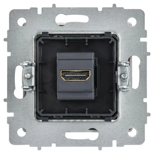 Розетка HDMI СП BRITE РHDMI-0-БрАБ механизм арктич. бел. IEK BR-H10-K91 фото 3