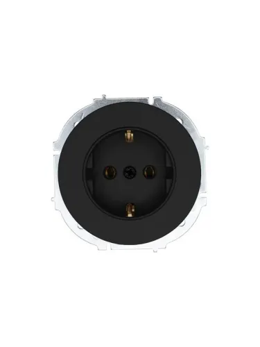 Розетка 1-м OSEN IP20 16А с заземл. ПБТ механизм черн. бархат LEZARD 743-4288-122B