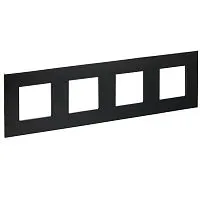 Рамка 4-м SKANDY SK-F34Bl металл черн. IEK SK-M42-M-K02