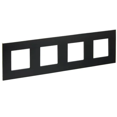 Рамка 4-м SKANDY SK-F34Bl металл черн. IEK SK-M42-M-K02