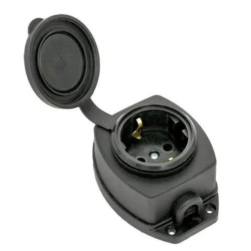 Розетка настенная 16А IP44 230В 2P+PE с защ. крышкой каучук Basic EKF RPS-014-16-230-44 фото 3