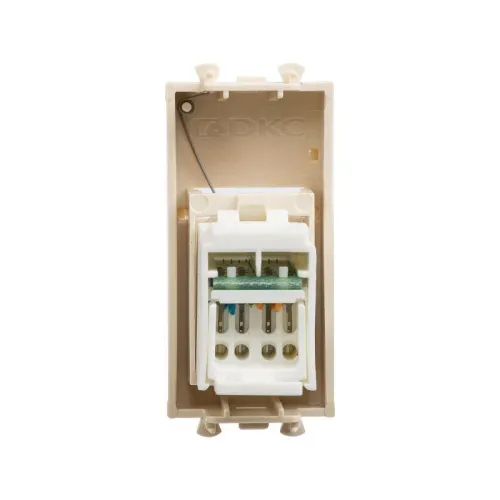 Розетка компьютерная 1мод. Avanti "Ванильная дымка" RJ45 кат.6 модульная DKC 4405291 фото 3