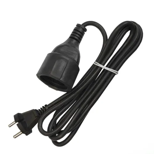 Удлинитель-шнур 1х2м без заземл. 10А IP20 ПВС 2х1 черн. DOMTOK 2338