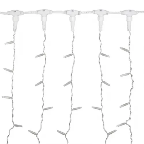 Гирлянда светодиодная "Светодиодный Дождь" 2х1.5м 192LED тепл. бел. 12Вт 230В IP65 постоян. свечение провод прозр. Neon-Night 235-306-6 фото 4