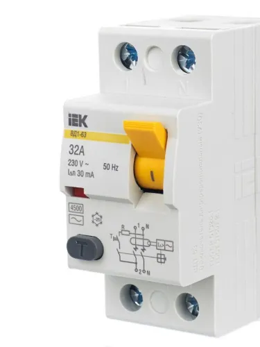 Выключатель дифференциального тока (УЗО) 2п 32А 30мА тип AC ВД1-63 KARAT IEK MDV10-2-032-030 фото 9
