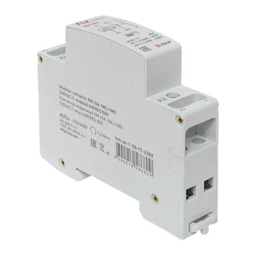 Контактор модульный КМ 20А 1NC+1NO 230В AC (1 мод.) AVERES EKF km-av-1-20-11-230V фото 9
