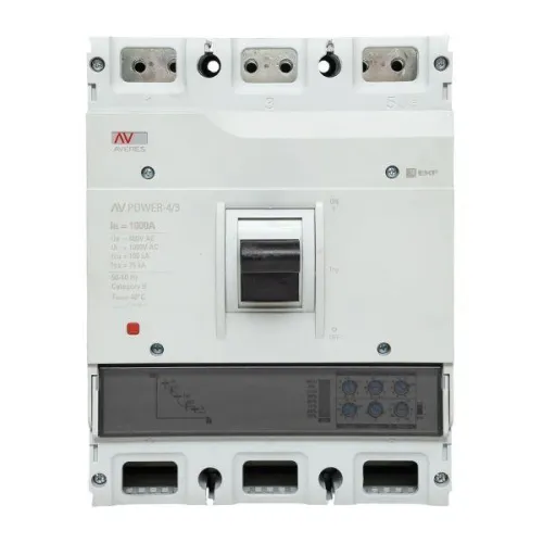 Выключатель автоматический 1000А 100кА AV POWER-4/3 ETU2.0 AVERES EKF mccb-43-1000H-2.0-av фото 8